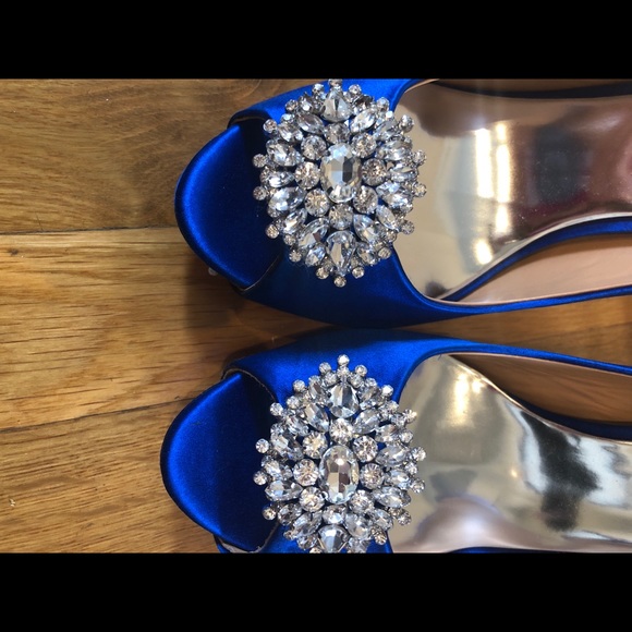 Badgley Mischka women’s Blue Lissa open toe pump - Picture 4 of 5